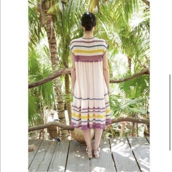 Free People Carolina K Boho Crochet Midi Dress S - Picture 6 of 6